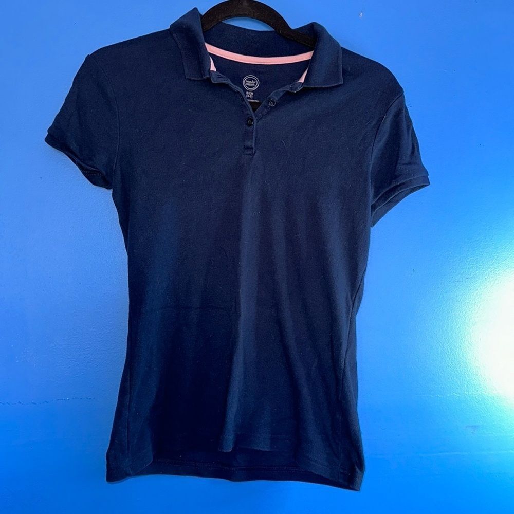 Wonder Nation Dark Blue School Uniform Polo Shirt Size Small (3-5) Boys Girls